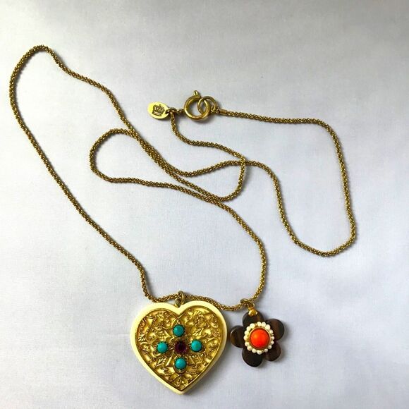 Juicy Couture Long Necklace With pendent Charms Y2K Boho - Picture 1 of 5